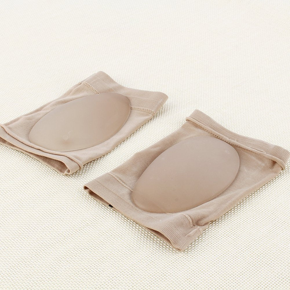 Hidden Gel Arch Support Shoe Inserts Skin Arch Band Gel Plantar Fasciitis Sleeve Foot Heel Cushion Pain Sock Orthotics Insoles Supports Bandage for Flat Feet (2 Pairs)