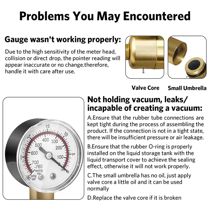 2 in 1 Brake Bleeder Kit Hand held Vacuum Pump Test Set for Automotive with Protected Case,Adapters,One-Man Brake and Clutch Bleeding System(Red)