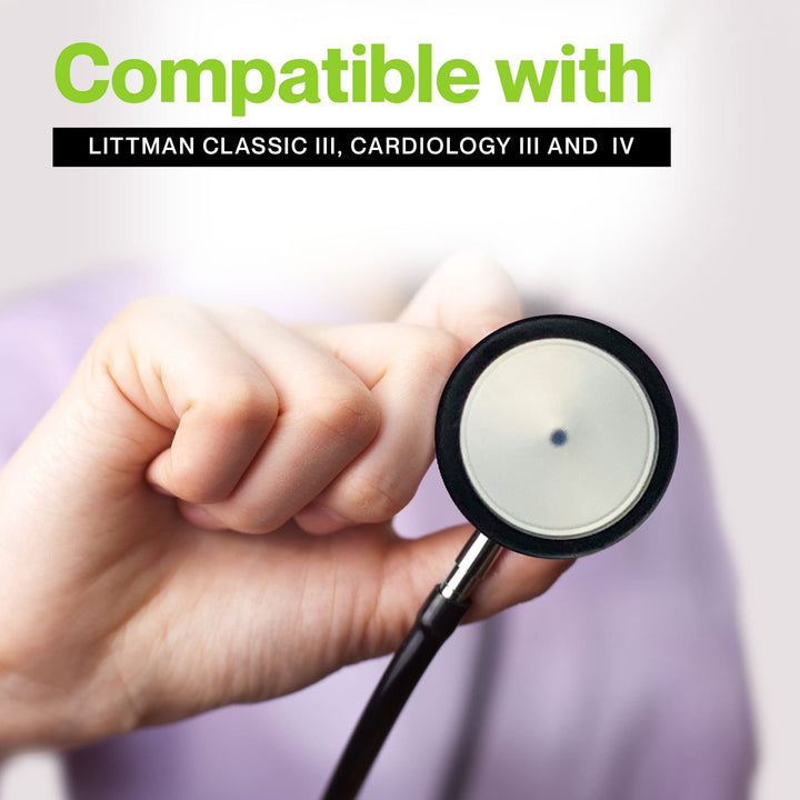 Classic 3, Cardiology 3 & Cardiology 4 Stethoscope Accessories Kit for Littman Stethoscope Replacement Parts & Littmann Stethoscope Parts - Fits Classic III, Cardiology III & IV - Black