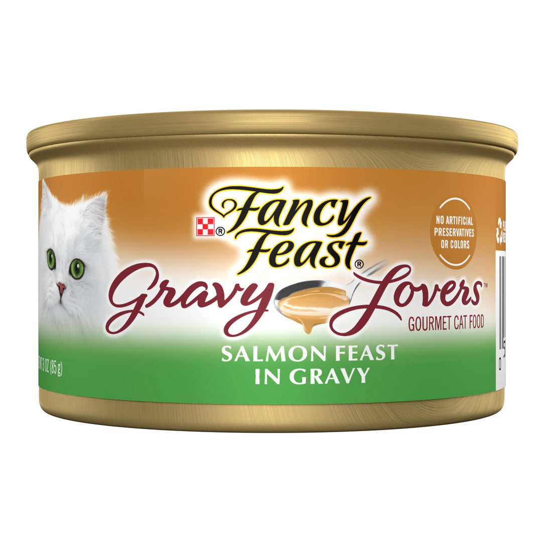 Purina Gravy Lovers Salmon Feast Grilled Gourmet Cat Food in Wet Cat Food Gravy - (Pack of 24) 3 oz. Cans