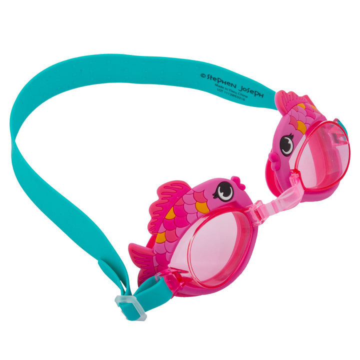 Swim Goggles, Pink Fish