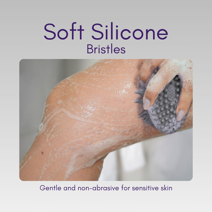Silicone Body Scrubber – Dual-Sided Silicone Loofah for Shower, Body Scrubber for Men & Women, Gentle Loofa Alternative, Easy-to-Clean Silicone Body Scrubber Exfoliator
