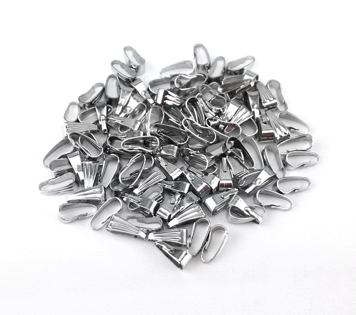 400pcs Mixed Color Snap Bail Hook Chain Connector Pendant Charms Clasps