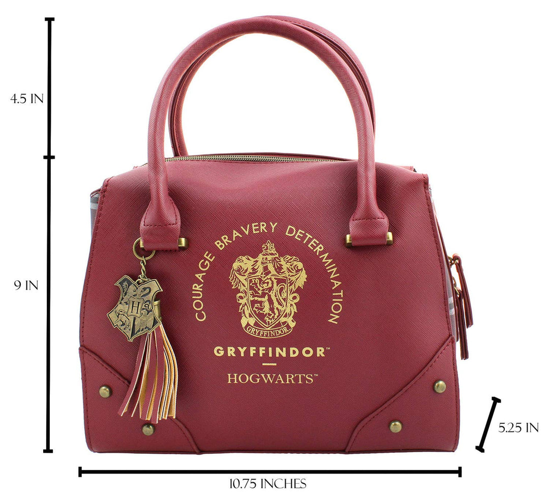 Harry Potter Purse Designer Handbag Hogwarts Houses Womens Top Handle Shoulder Satchel Bag Gryffindor One Size