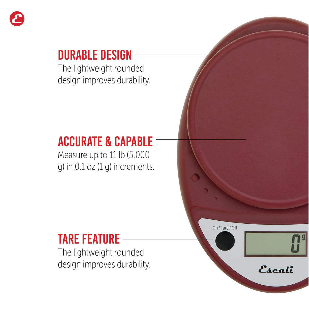 (warmred) - Primo Lightweight Scale, 8.5 x 15cm x 3.8cm , Warm Red