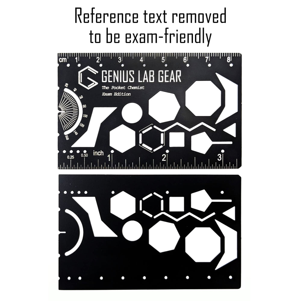 Pocket Chemist Exam Edition: Organic Chemistry Stencil Drawing Template - Chemists, Chemical Engineers, Biochemist Small Metal Ruler - Draw Molecule Shapes - Orgo Tests, Cool Multitool