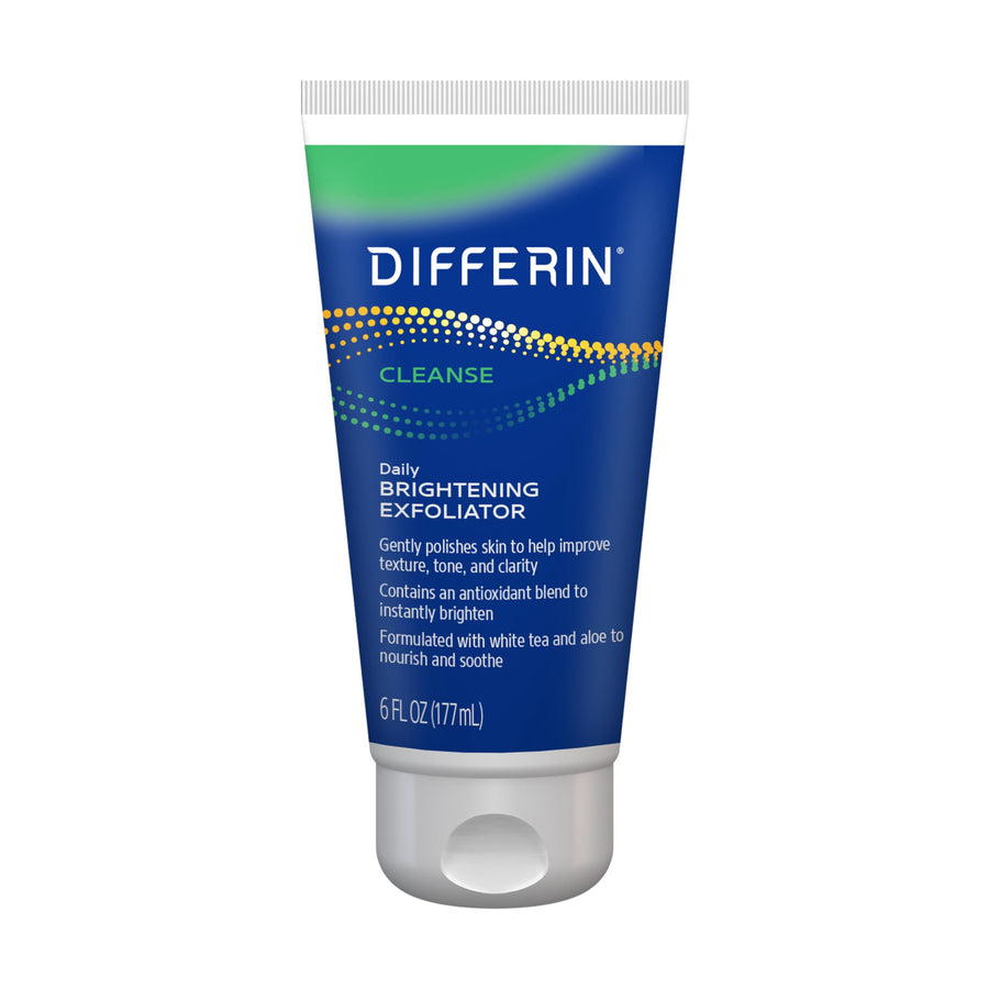 Face Scrub Daily Brightening Exfoliator, Improves Tone and Texture for Acne Prone Skin, Green, 6 Fl Oz