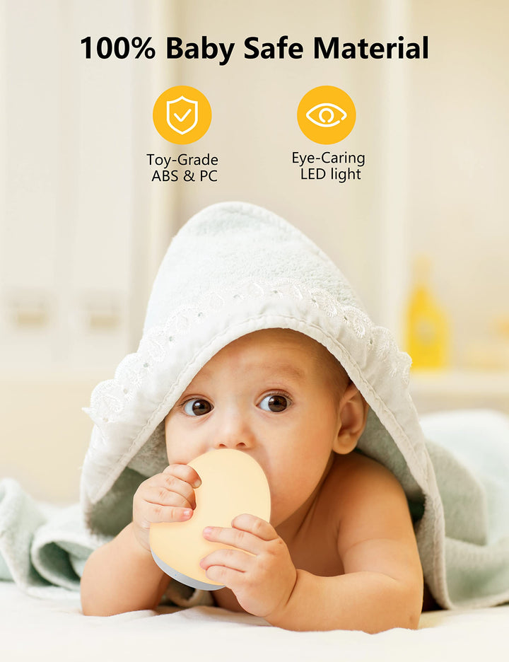 Night Light for Kids, Baby Night Light with 7 Colors Changing & Dimming Function, Rechargeable Night Light with 1 Hour Timer & Touch Control, Up to 100H