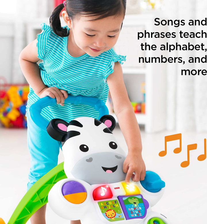 Baby to Toddler Toy, Learn with Me Zebra Walker with Educational Music Lights & Activities for Infants Ages 6+ Months