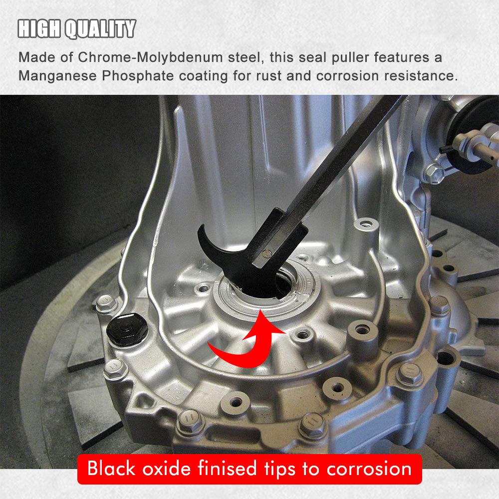 Professional Seal Puller Tool with Dual Hook Tips Remove Oil and Grease Seals for Cars, SUVs and Light Trucks