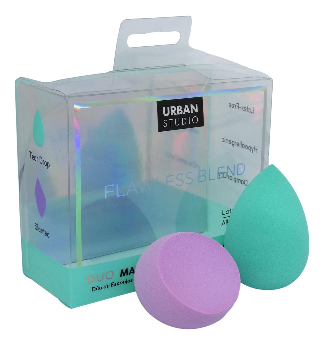 Duo make-up purple & teal blending sponges