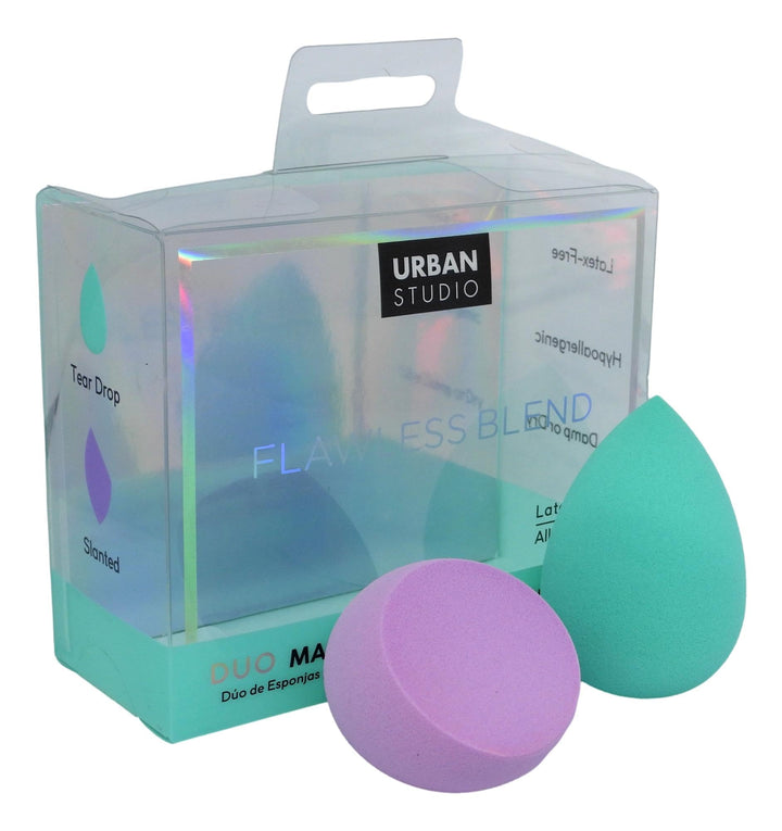 Duo make-up purple & teal blending sponges
