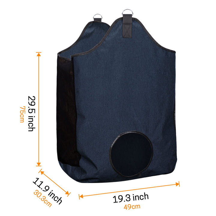 Hay Bags for Horse, Large Capacity Feeding Bag, Hay Nets for Sheep, Goats, Open Feed Hole Hay Feeder for Slow Feeding (Blue)