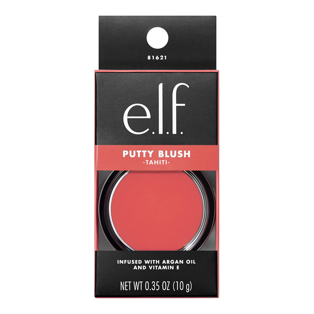 Putty Blush, Creamy & Ultra Pigmented Formula, Infused with Argan Oil & Vitamin E, Tahiti, 0.35 Oz (10g)