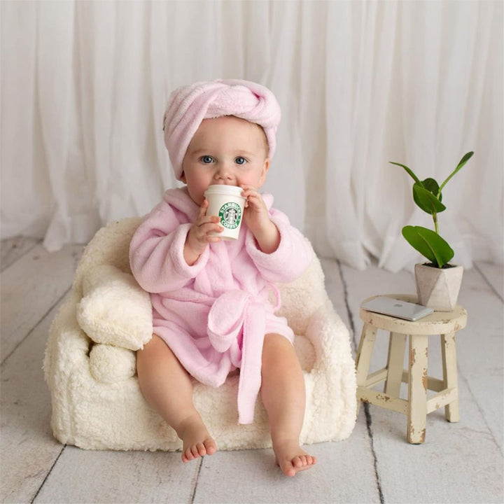 Newborn Baby Photo Props Bathrobes with Towel Sets for Boys Girls Baby Photography Props Pink
