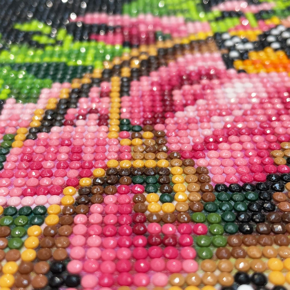 Flowers Diamond Painting Kits for Adults, Round Full Drill Lantern Diamond Art Kits, 5D DIY Butterfly Diamond Painting by Number Kits Flower Gem Beads Art Kits for Home Wall Decor 12x16 Inch