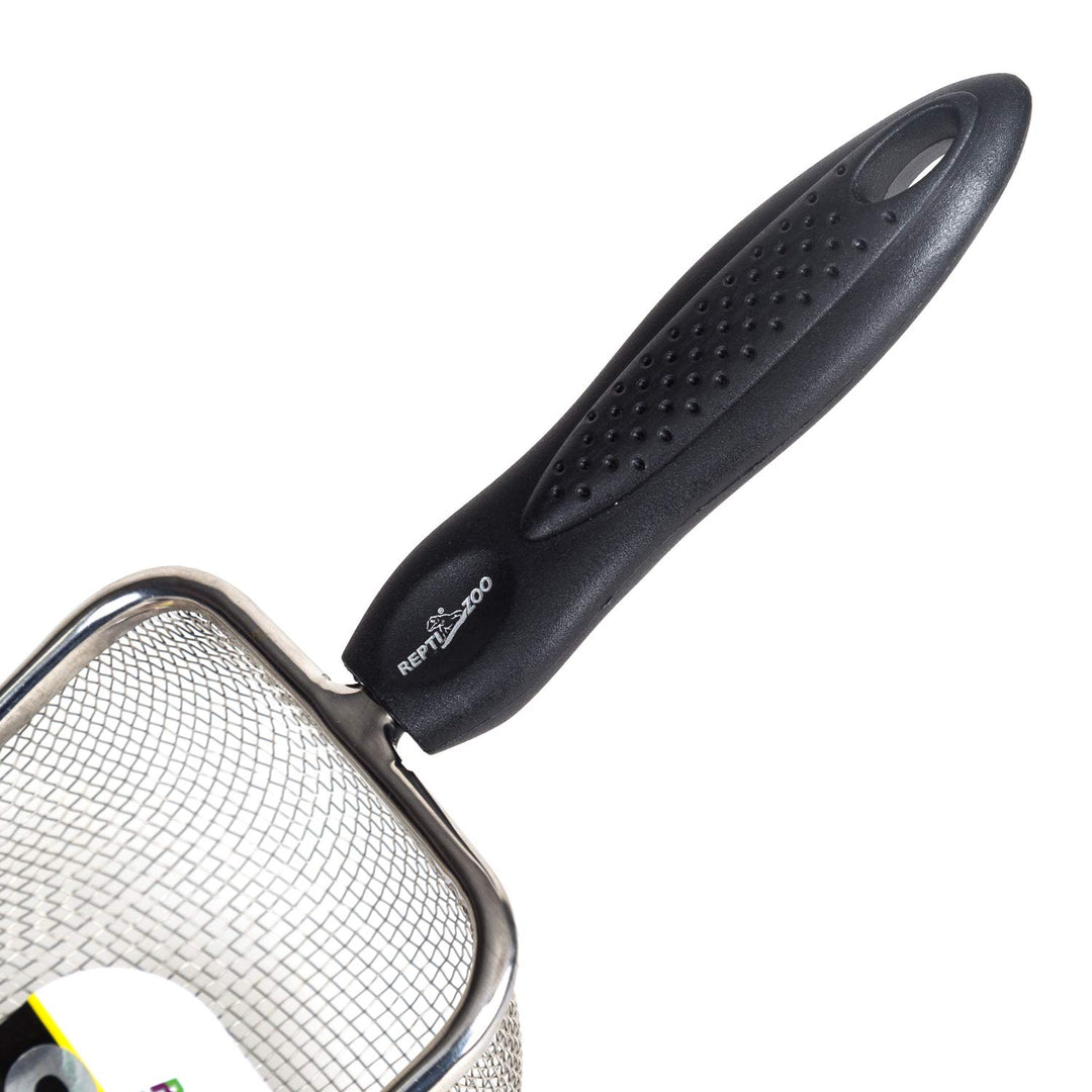 Reptile Sand Stainless Steel Fine Mesh Reptile Substrate Metal Sand Shovel Terrarium Substrate Long-Lasting Litter Cleaner Corner Scoop