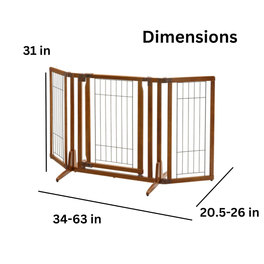 Premium Plus Freestanding Pet Gate with Door