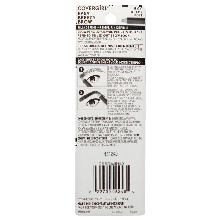 - Easy Breezy Brow Fill + Define Brow Pencil, Sharpener Included, Long-Lasting, Deeply Pigmented, Blendable Formula, 100% Cruelty-Free