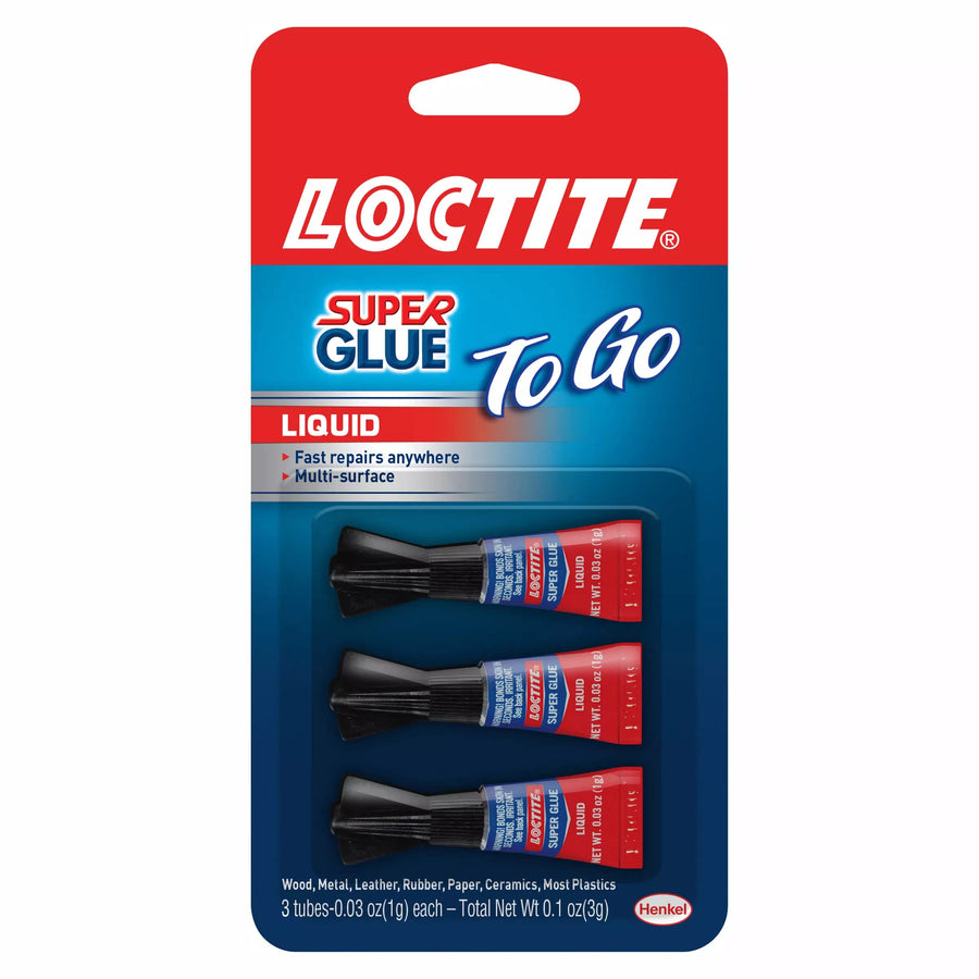 1734231-6 Liquid to Go Super Glue, 6-Pack of Squeeze Tubes, Clear