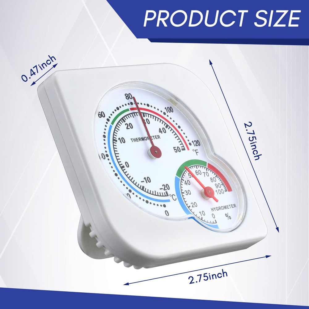 6 Pcs Indoor Thermometer and Humidity Gauge Indoor Mini Thermometer Hygrometer Temperature Humidity Meter Temperature and Humidity Monitor with Pointers for Home, Kitchen, Planting Room