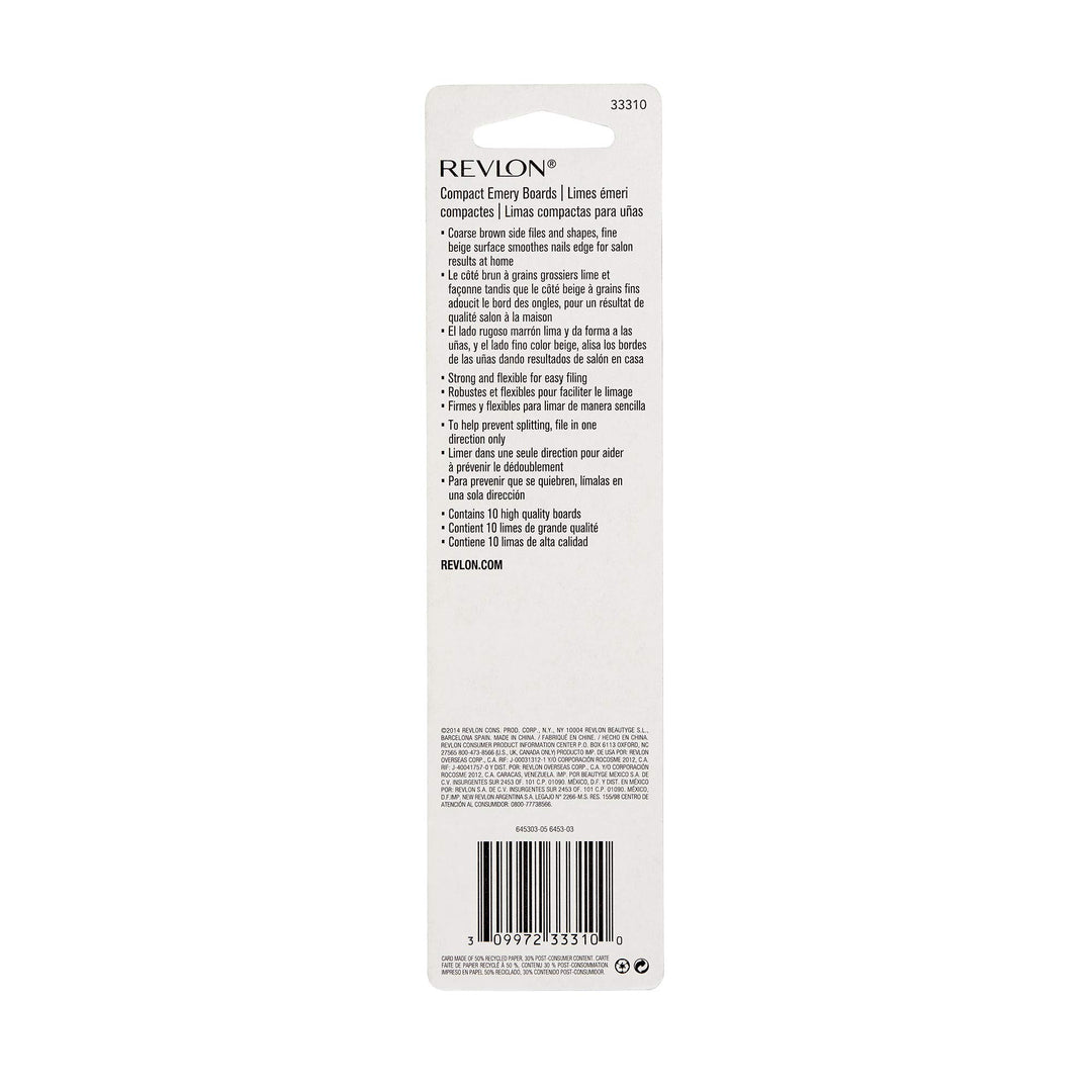 Revlon Compact Emery Boards, 10 Count