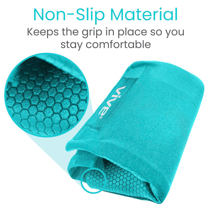 Walker Handle Cushions - Padded Hand Covers - Soft Padding Medical Accessories for Folding Rolling Wheelchair, Rollator Handle, Senior, Elderly Grippers - Foam Crutch Pads Grips - Mobility Aid (Teal)