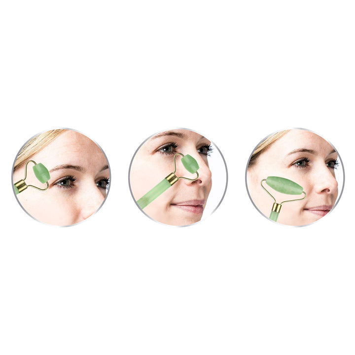 Jade Roller, Jade Stone Double Head Facial Jade Roller, Perfect for Relaxing