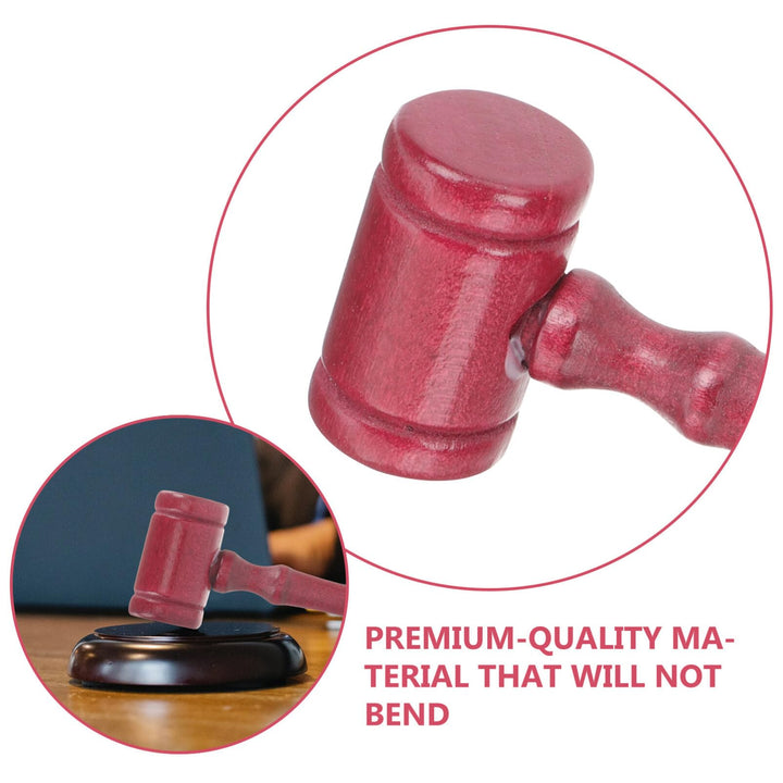 5 Pieces Wooden Gavel Judge Hammer Justice Gavel Costume Accessories Props Role Play Ordinary Lawyer Auction Justice Scales Wooden Judges Mallet for Judge