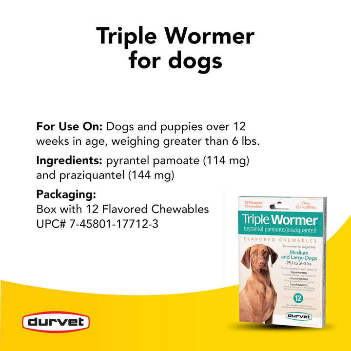 Triple Wormer for Medium and Large Dogs