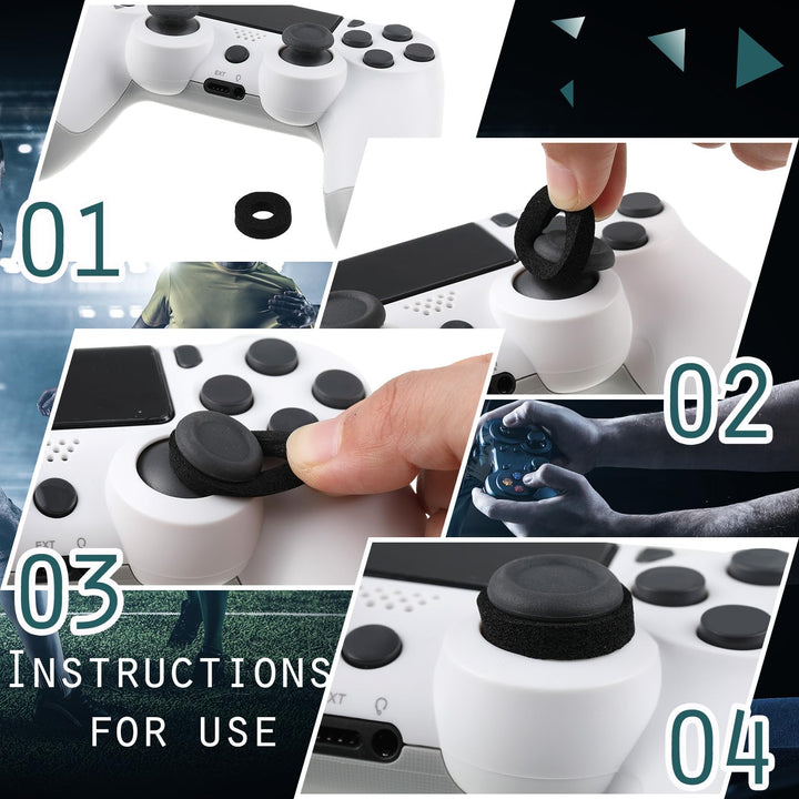 18 Pieces Precision Control Ring Aim Assist Precision Target Motion Control Compatible with PS4, PS5, Xbox One, Xbox Series X, Switch Pro and Scuf Controller Grips (6 Hard, 6 Soft and 6 Easy)