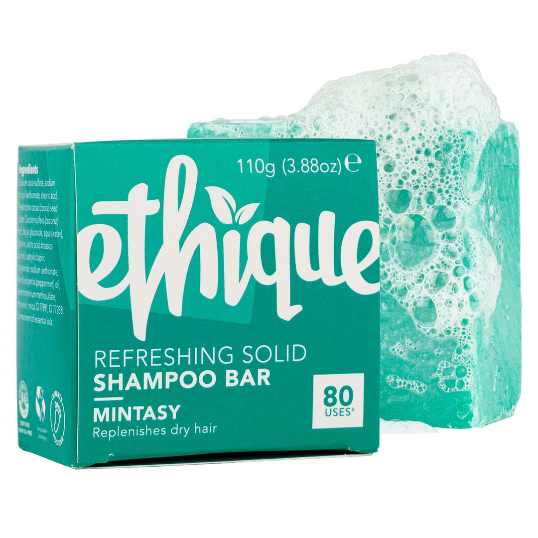 Mintasy - Refreshing Solid Shampoo Bar for Balanced to Dry & Damaged Hair - Vegan, Eco-Friendly, Plastic-Free, Cruelty-Free, 3.88 oz (Pack of 1)