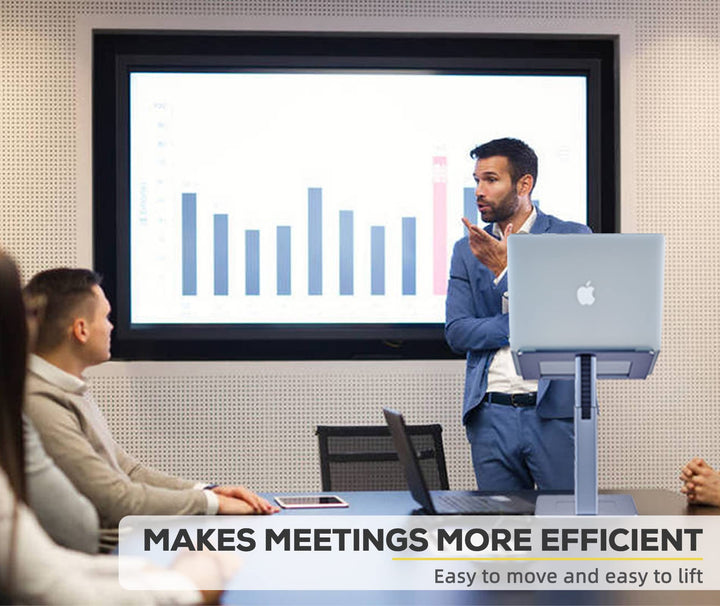 Adjustable Laptop Stand, Tall, Strong, Airflow, Suitable for 13.3-17.3 Inch Laptops, Lift Screen to Eye Level for Video Conferences