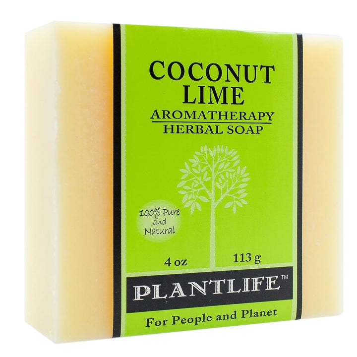 Coconut Lime 100% Pure & Natural Aromatherapy Herbal Soap- 4 oz (113g)