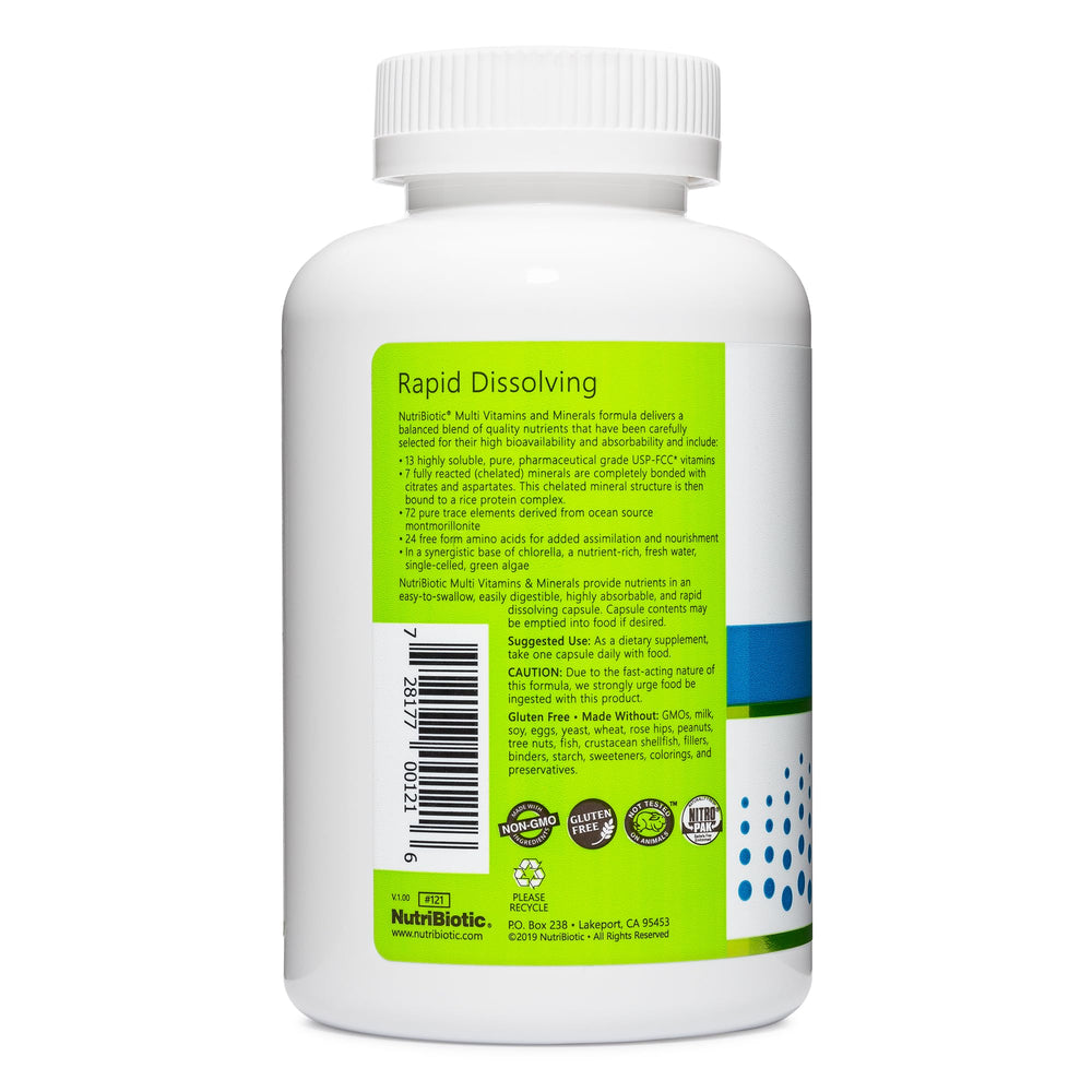– Multi Vitamins & Minerals, 180 Ct Capsules (Formerly Hypoallergenic Multiple) | 72 Pure Trace Elements in a Base of Chlorella | Pharmaceutical-Grade & Highly Absorbable | Gluten Free