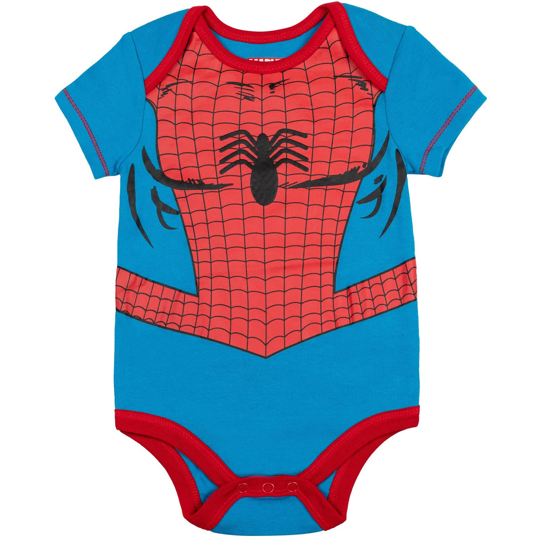 Baby Boys' 5 Pack Bodysuits - The Hulk, Spiderman, Iron Man and Captain America Multi 3-6 Months
