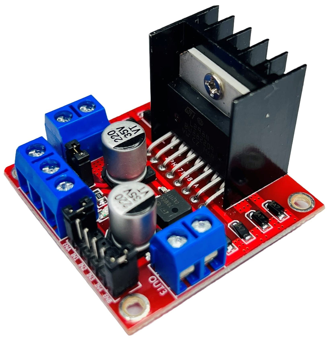L298N Motor Driver Module for Arduino, ESP32, ESP8266, Raspberry Pi, 2 Pieces