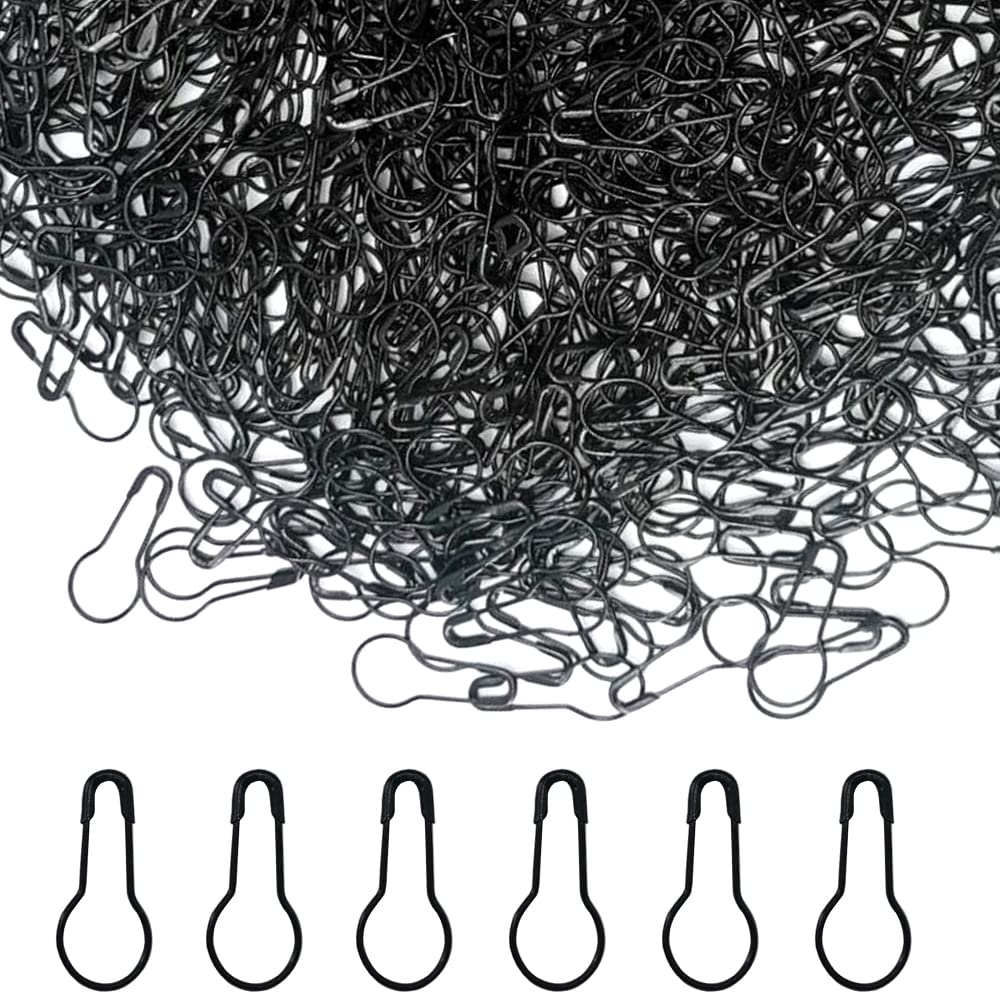 500 pcs Safety Pin Clothing Tag Pins Bulb Pin Metal Gourd Pin Calabash Pin for Hand Sewing DIY Crafts Home Accessories (Red)