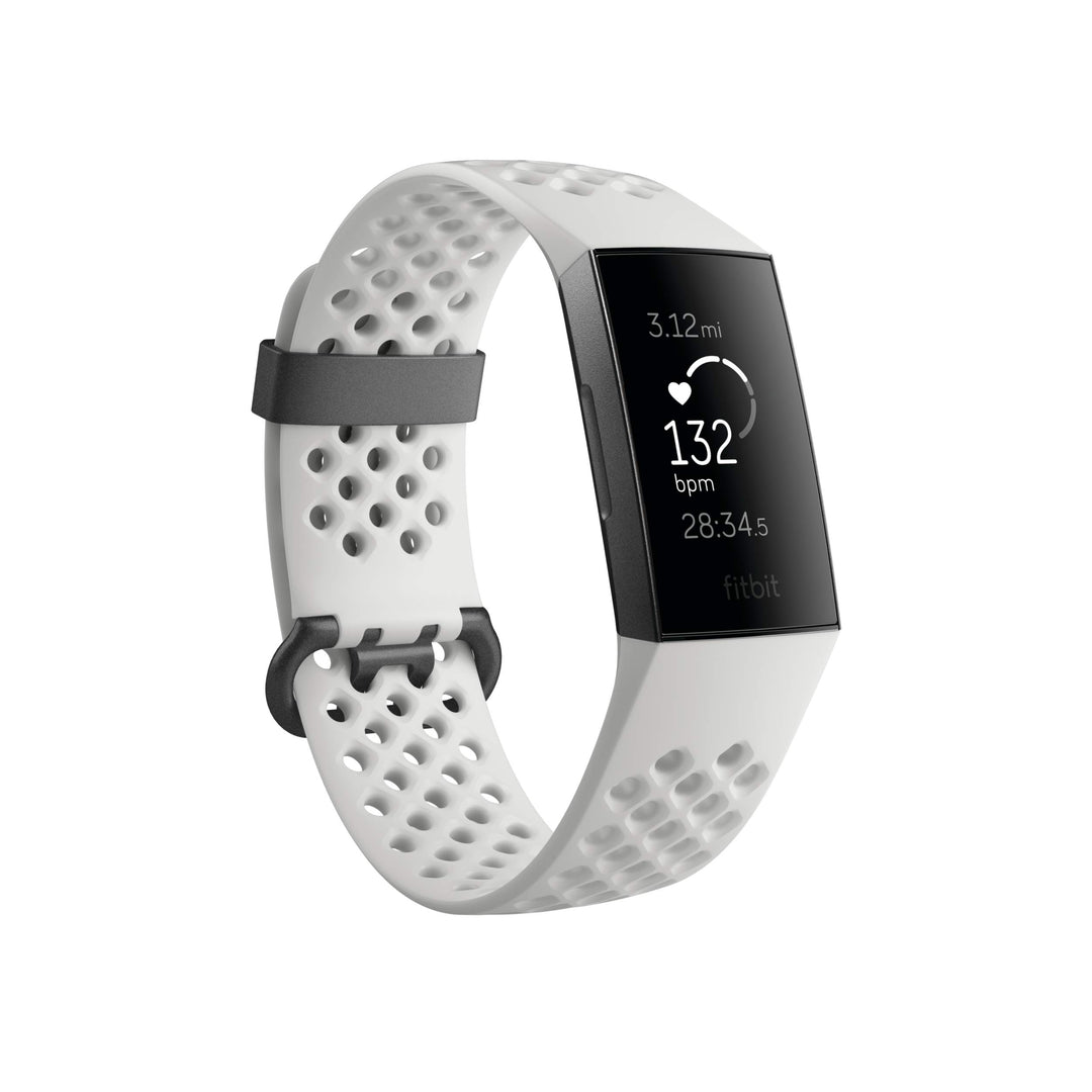Charge 3 SE Fitness Activity Tracker Graphite/White Silicone, One Size (S and L Bands Included),1 Count (Pack of 1)