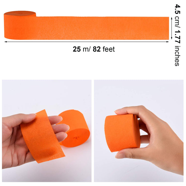 738 Ft Totally Crepe Paper Streamers Halloween Crepe Paper Streamer Roll for Halloween Party Decorations, 9 Rolls
