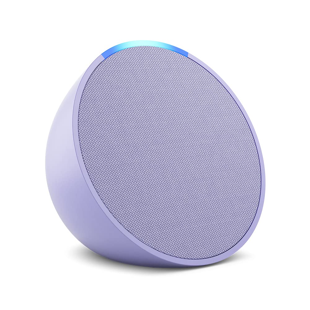 Echo Pop (newest model), Our smallest Alexa speaker, Fits in any room, Lavender Bloom