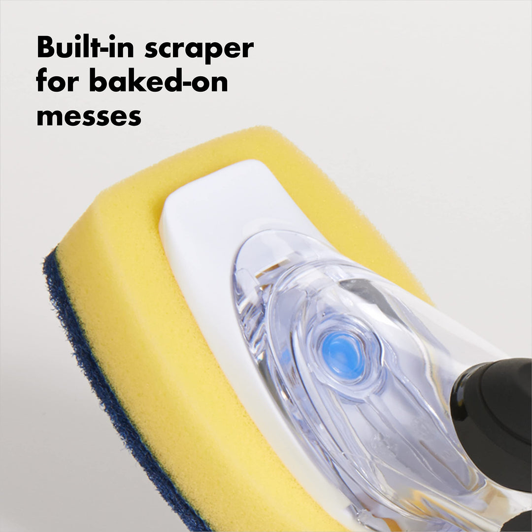 Good Grips Soap Dispensing Durable Dish Scrub