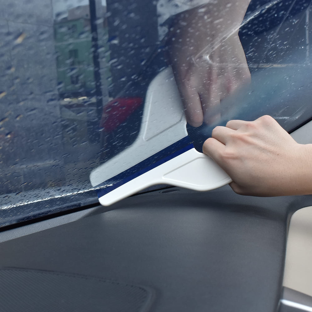 Window Tint Tool,Silicone Squeegee Water Blade with Long Handle,Easy Grip for Window & Mirror Cleaning2pcs Knife Shape