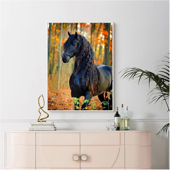Diamond Art Painting Horse- Full Drill Diamond Mosaic Painting Kits,5d Diamond Art,Gem Art for Adults Wall Home Decor-12x16 inch (Horse)
