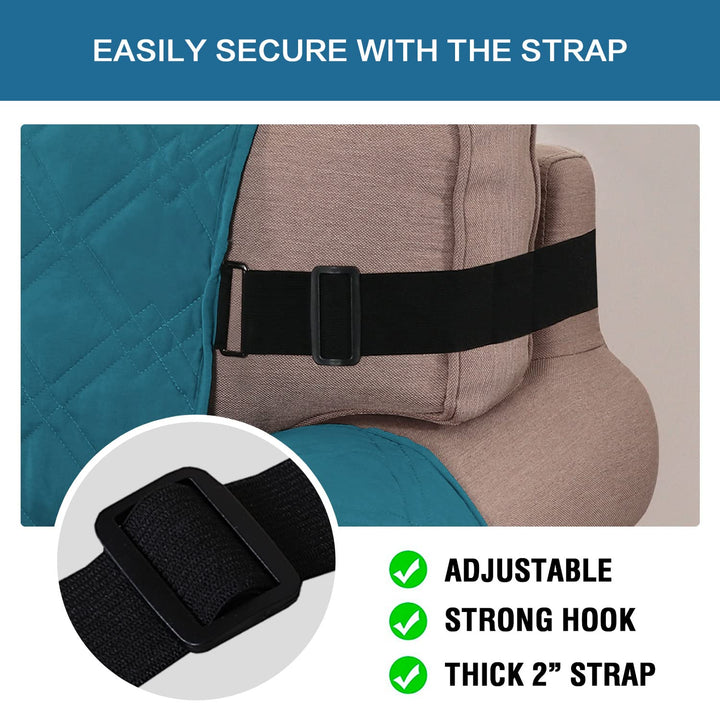 100% Waterproof Recliner Chair Covers Recliner Cover for Recliner Chair Non-Slip Dog Chair Cover with Elastic Straps Washable Furniture Protector for Pets, Dogs (Recliner, Dark Teal)