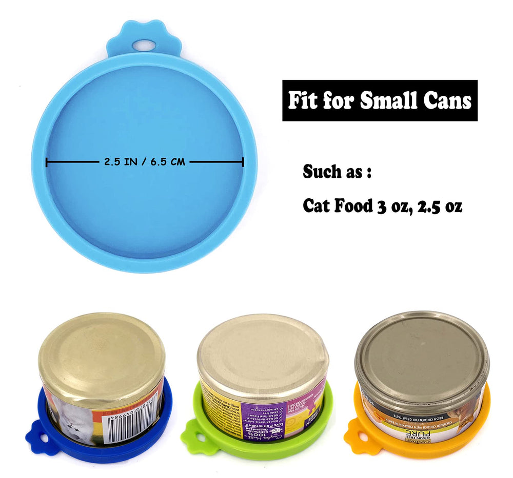 COMTIM Small Size Cat Food Can Lids, 2 Pack Silicone Cat Food Can Lids Covers for Small Cans 3 oz 2.5 oz