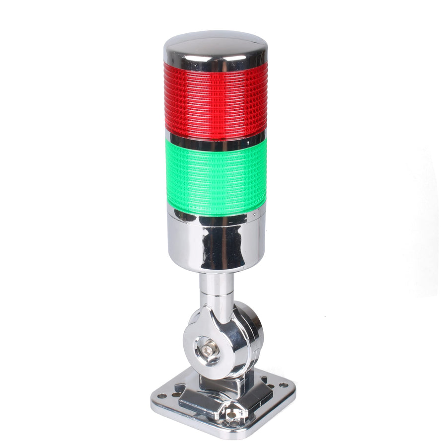 12-24V LED Stack Tower Lights, Industrial Warning Lights, Andon Lights, Column Signal Tower Indicator Lamp Beacon, Continuous/Flashing Light Switchable, 2 Layer (with Buzzer)