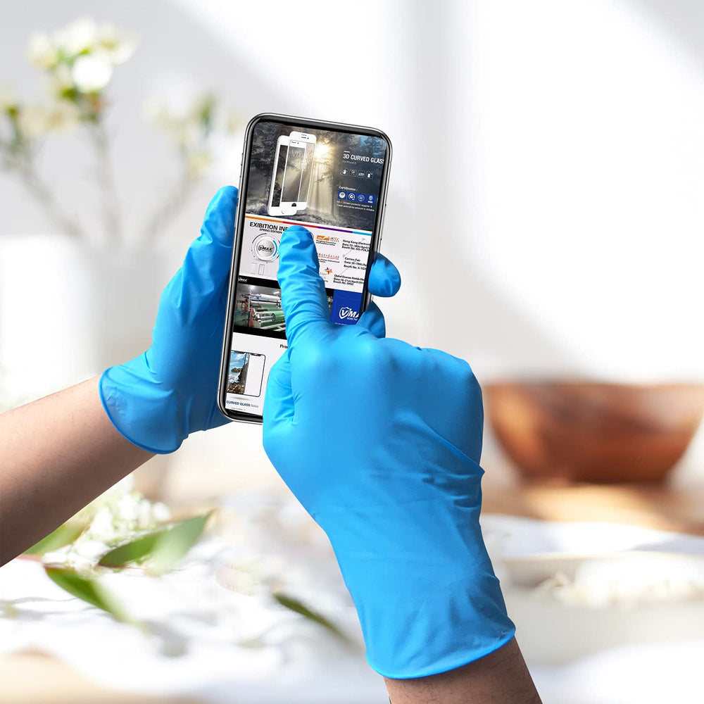 Disposable Nitrile Gloves Small Powder Latex Free 4mil 100 Pcs Dark Blue Exam Disposable Gloves
