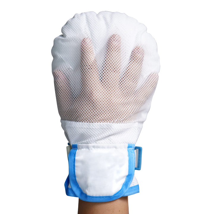 Medical Hand Restraints Safety Mitts Glove for Dementia Elderly and Patients, Fingers Separated Design with Breathable Mesh and Thick Sponge