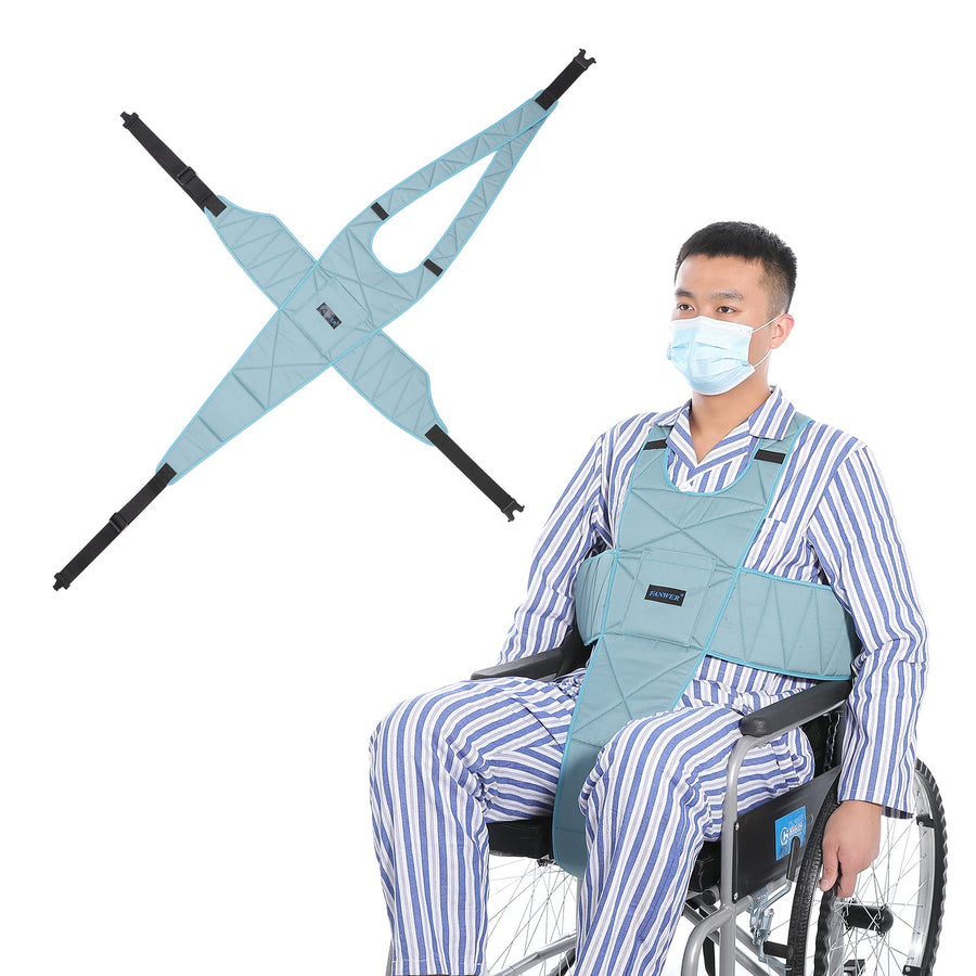 Wheelchair Seat Belt, Non-Slip and Drop-Resistant Wheelchair Safety Belt with Adjustable Straps Metal Buckles for The Elderly